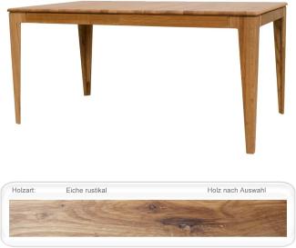Esstisch Alwin verschiedene Größen Massivholztisch Tisch Varianten 180 x 90 cm, Eiche rustikal
