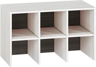 Sitzbank "Blanco" Flurbank 80cm Pinie weiß grau MDF