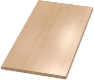 AUPROTEC Tischplatte 19mm Buche 800 x 400 mm Holzplatte Dekor Spanplatte mit Umleimer ABS Kante Auswahl: 80 x 40 cm