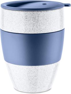 Koziol Thermobecher Aroma To Go 2. 0, mit Deckel, Thermoplastischer Kunststoff, Organic Blue, 400 ml, 3589671