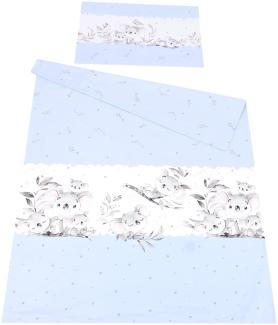 BABYLUX Bettwäsche Bezug 2 Tlg. 100 x 135 cm Kinderbettwäsche Bettwäsche Bettset Babybettwäsche (114. Koala Blau)