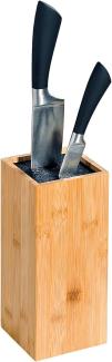 KESPER 58022 Messerblock unbestückt aus Bambus, mit Kunststoffborsten / Universalmesserblock / Messerhalter