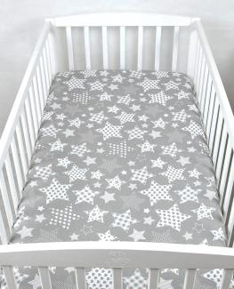 BABYLUX Spannbetttuch 60 x 120 cm Baby SPANNBETTLAKEN Baumwolle Kinderbett 96. Sternbild