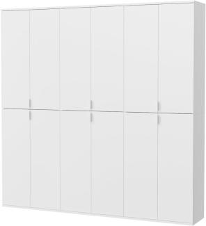 Garderobenschrank SystemX in weiß Hochglanz 183 x 193 cm