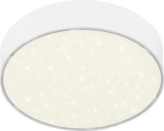 Briloner LED Deckenleuchte Flame Star weiß Ø 15,7 cm mit Sternenhimmel