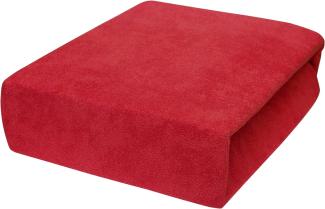 Frottier Spannbettuch passend zu 140 x 70 cm Kinderbett Matratze (Rot)