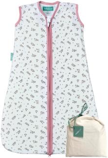 molis&co. Baby Schlafsack Sommer. 100% Baumwolle (Oeko-TEX 100). 0.5 Tog Sommerschlafsack Atmungsaktiv Babyschlafsack 85 cm für Jungen Mädchen Neugeborene 6-18 Monate. Bloom Pink.