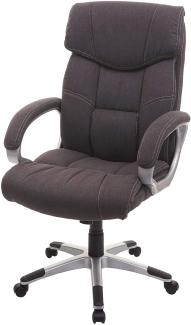 Bürostuhl HWC-A71, Chefsessel Drehstuhl Schreibtischstuhl, Stoff/Textil, FSC® ~ dunkelgrau