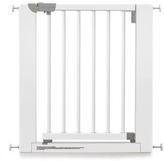 Geuther 2712 WE Türschutzgitter aus Holz ohne Bohren, für Türbreiten 73, 5 - 81 cm, zum Klemmen, Weiß