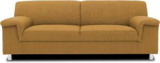 DOMO Collection Jamie Sofa 2er Couch, Garnitur 2 Sitzer, gelb, 192 x 80 x 72 cm