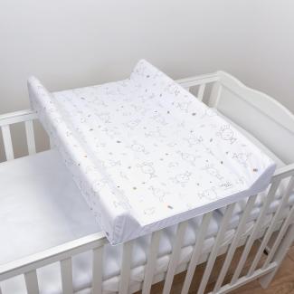 Baby Comfort Baby Wickelunterlage mit hartem Boden, 70 x 50 cm, passend für Kinderbetten mit 120 x 60 cm, Unisex-Keil, Anti-Roll-Windel, wasserdichte Wickelunterlage für Neugeborene mit erhöhten Kante