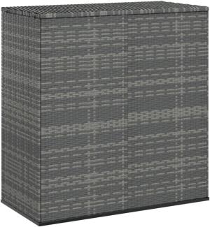 vidaXL Garten-Kissenbox PE Rattan 100x49x103,5 cm Grau