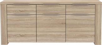 FORTE Calpe Sideboard, Holzwerkstoff, Beige, 188,4 x 83,2 x 50 cm