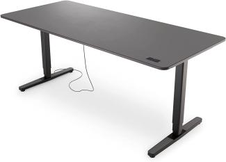 Yaasa Desk Pro II Elektrisch Höhenverstellbarer Schreibtisch, 180 x 80 cm, Dunkelgrau/Schwarz, mit Speicherfunktion und Kollisionssensor