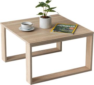 Clif - Wohnzimmer Couchtisch Modern Wohnzimmertisch Universal, 65 x 65 x 40 cm Smart Living Beistelltisch Kaffeetisch Rechteckiger Sofatish (Sonoma Oak)