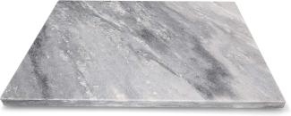 Marmor-Schneidebrett 40 x 30 cm weiß-grau Tisch-Untersetzer Servierplatte Unterlage