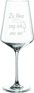 Leonardo Puccini Weinglas 560ml mit Gravur Zu Vino sag ich nie no - für Rot- & Weisswein – lustige Geschenkidee für Geburtstag, Frauen, Männer, Freundin/Freund & Weinliebhaber (Zu Vino)