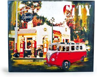 Legler Blechschild Hippie-Bus Vintage-Deko