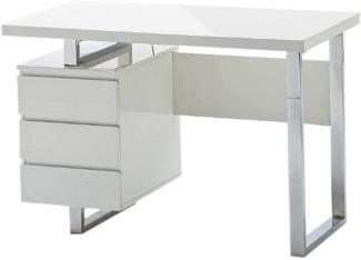 'Sydney' Schreibtisch Hochglanz weiß Lack 115 cm