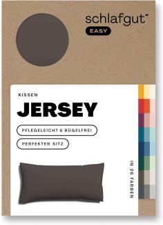 Schlafgut Kissenbezug EASY Jersey | Kissenbezug einzeln 40x80 cm | sand-deep