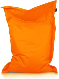 BuBiBag XXL Sitzsack, Outdoor Sitzsäcke für Kinder und Erwachsene, Bodenkissen Beanbag Fatboy wetterfest (Orange 170x145cm)