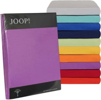 JOOP! Spannbetttuch - Mako-Jersey, Bettlaken, uni Schwarz 200x200cm