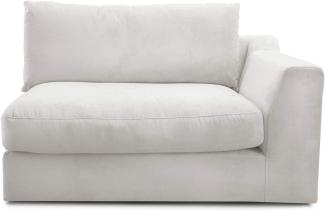 CAVADORE Sofa-Modul "Fiona"mit Armteil rechts / individuell kombinierbar als Ecksofa, Big Sofa oder Wohnlandschaft / 138 x 90 x 112 / Webstoff beige
