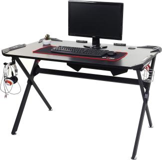 Schreibtisch HWC-F11, Computertisch Jugend-Schreibtisch, Gaming 120x75cm schwarz