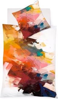 Fleuresse Mako-Satin Bettwäsche Bed Art S Verdal multicolor | 155x220 cm + 80x80 cm