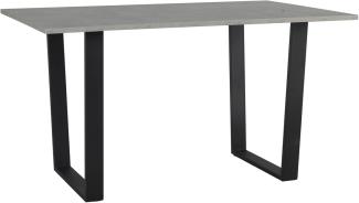 byLIVING Esstisch Shine / Moderner Küchentisch in Beton-Optik / Gestell Metall schwarz pulverbeschichtet / Esstisch / B 110, H 76, T 70 cm