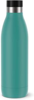 Emsa 'Bludrop' Color Trinkflasche mit Quick-Press Verschluss, Edelstahl Petrol, 0,7l