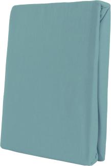 Leonado Vicent - Classic Spannbettlaken Bettlaken 100% Baumwolle Jersey Spannbetttuch in vielen Farben & Größen, Maße Spannbettlaken:200 x 200 cm - 200 x 220 cm, Farbe Spannbettlaken:Petrol