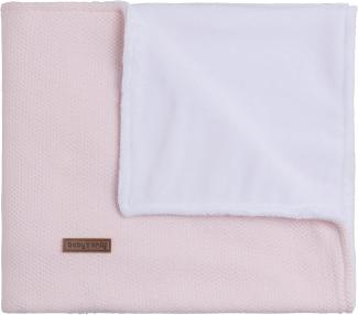 BO Baby's Only - Gitterbettdecke aus Baumwolle mit Teddyfutter - TOG 2.1-100x135 cm - für Mädchen - Klassisch Rosa