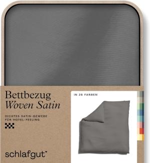 Schlafgut Woven Satin Bettwäsche | Bettbezug einzeln 240x220 cm | grey-mid