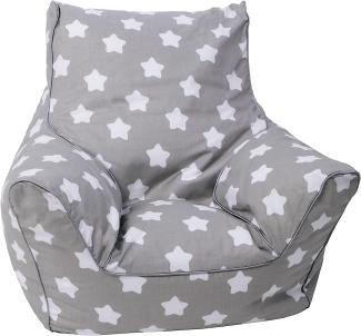 Knorrtoys 'Stars white' Kindersitzsack grau/weiß