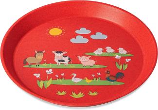 Koziol kleiner Teller Connect Plate Farm, Speiseteller, Kunststoff, Organic Red, 20. 5 cm, 1422676