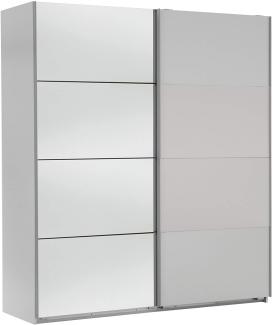 Wimex Kleiderschrank/ Schwebetürenschrank Easy A Plus, (B/H/T) 135 x 210 x 65 cm, Weiß/ Absetzung Spiegel