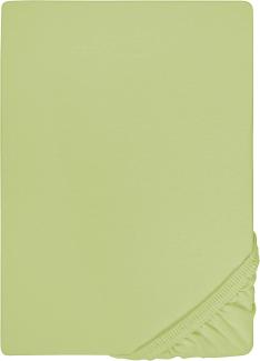 Biberna Jersey Elasthan Spannbettlaken Spannbetttuch 120x200 cm - 130x220 cm Pistaziengrün