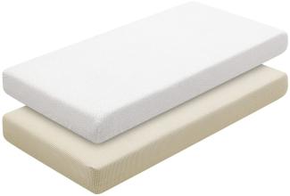 Cambrass - 2 Fitted Sheet - Cot 60 60x120x17 Cm Vichy10 Beige