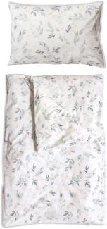 Kinderbettwäsche-Set Flora, weiß, 100x135cm