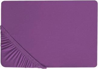 Spannbettlaken Baumwolle purpur 90 x 200 cm JANBU