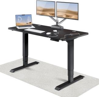 Höhenverstellbarer Schreibtisch (140 x 70 cm) - Schreibtisch Höhenverstellbar Elektrisch mit Flüsterleisem Dual-Motor & Touchscreen - Hohe Tragfähigkeit - Stehtisch von Desktronic