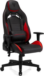 SENSE7 Gaming Vanguard Bürostuhl Zocker Gamer Ergonomischer Stuhl Armlehne Einteiliger Stahlrahmen Einstellbarer Neigungswinkel Rotschwarz, Schwarz-Rot, 41-49 x 66x58