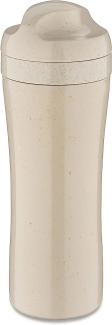 Koziol Trinkflasche Oase, Wasserflasche, Kunststoff-Holz-Mix, Nature Desert Sand, 425 ml, 7708700