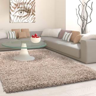 Runder Shaggy Teppich LIFE BEIGE 80 X 80cm