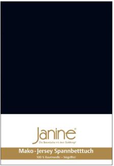 Janine Spannbetttuch 5007 Mako Jersey 140/200 bis 160/200 cm schwarz Fb. 98