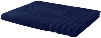 Handtuch Baumwolle Plain Design - Farbe: Dunkelblau, Größe: 90x200 cm