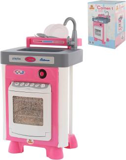 Polesie Kinder-Spiel-Spülmaschine 57891 Carmen Ablage Geschirr Wasserbehälter rosa