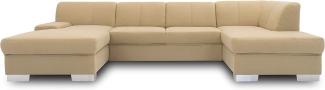 DOMO collection Star Wohnlandschaft, U-Form, Polstergarnitur, Sofa, Couch 150 x 304 x 150 cm in Microfaser beige