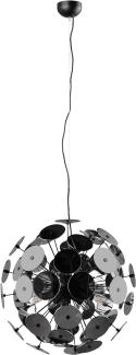 Ausgefallene Pendelleuchte DISCALGO mit Glas Lampenschirm Chrom bedampft Ø 54cm